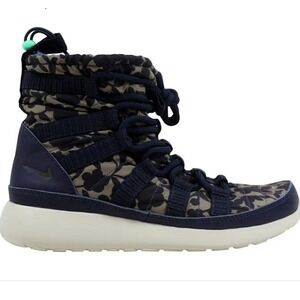 Nike Roshe One Hi Liberty QS Obsidian Sneaker Boot Blue White Womens US 8.5 UK 6